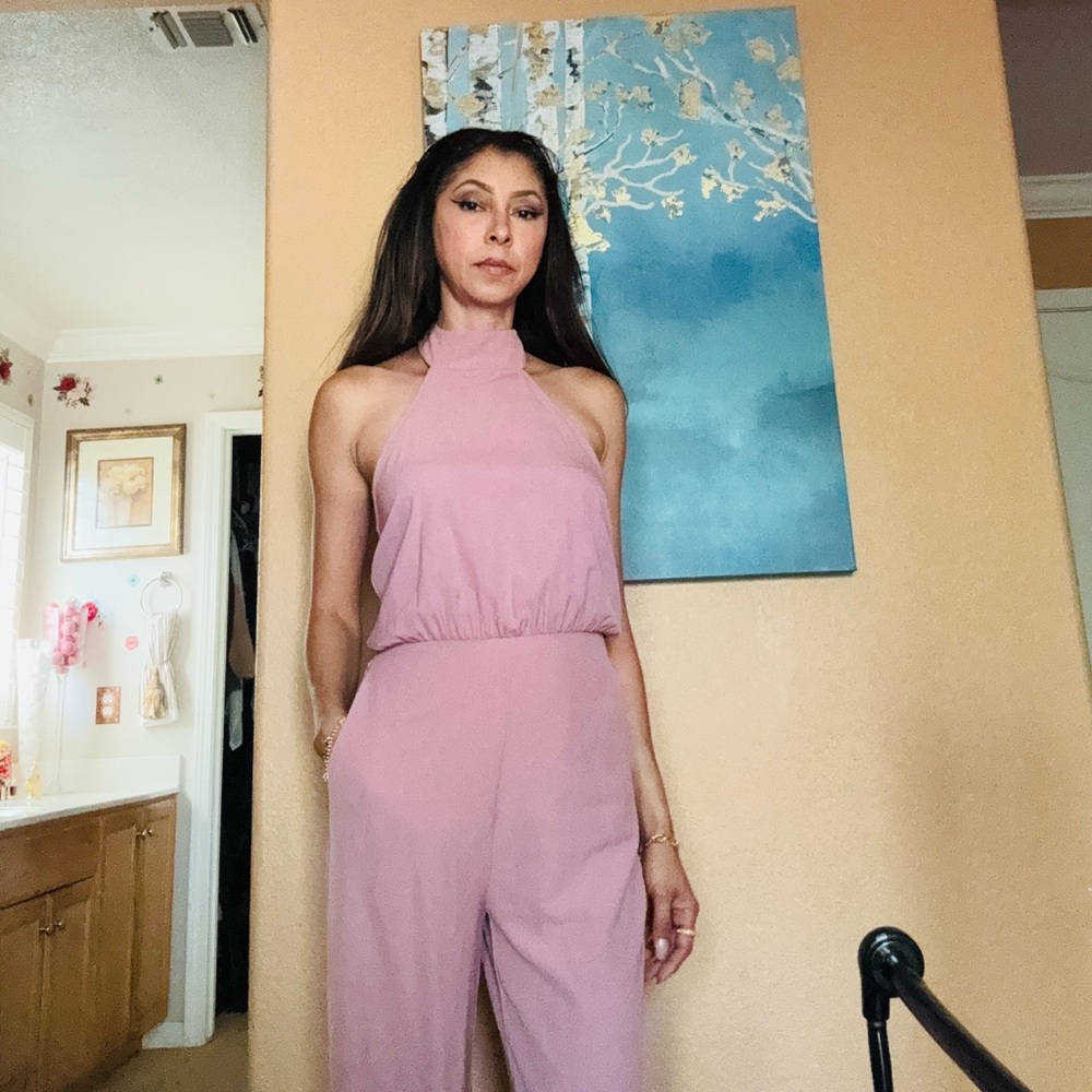 Ulu Blush Halter Jumpsuit